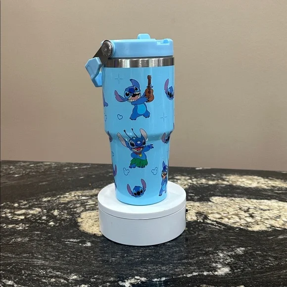 Stanley Light Blue Stitch Pattern Travel Tumbler - Picture 2 of 5